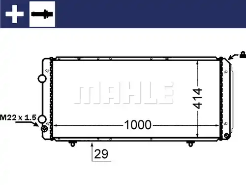 воден радиатор MAHLE CR 1430 000S