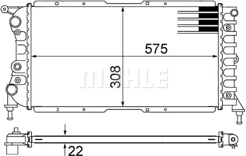 воден радиатор MAHLE CR 1441 000S