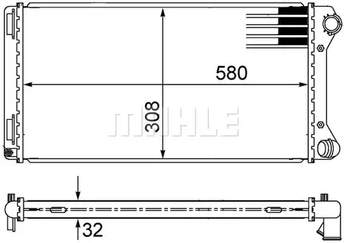 воден радиатор MAHLE CR 1444 000S