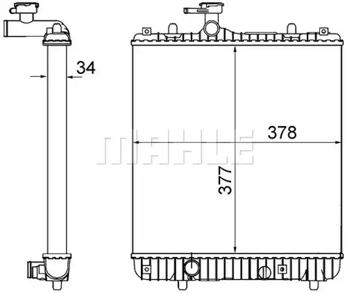 воден радиатор MAHLE CR 1495 001S