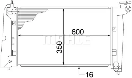 воден радиатор MAHLE CR 1526 000S