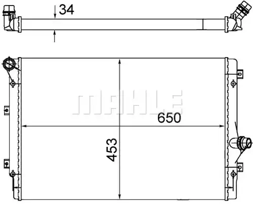 воден радиатор MAHLE CR 1539 002S