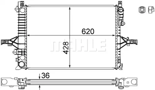 воден радиатор MAHLE CR 1546 000S