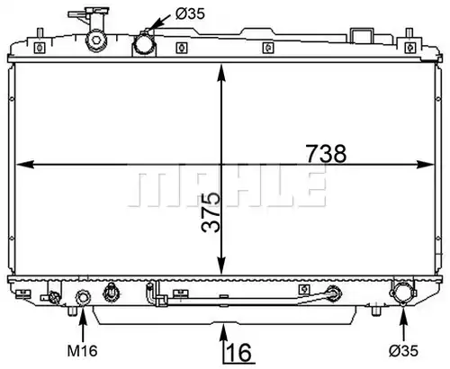 воден радиатор MAHLE CR 1568 000S