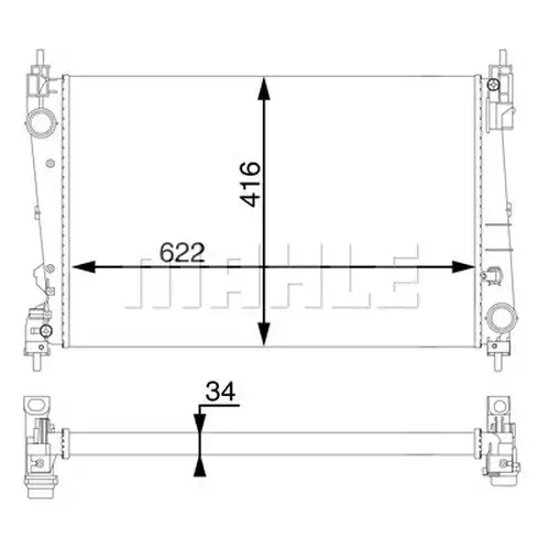 воден радиатор MAHLE CR 1582 000S