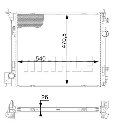 воден радиатор MAHLE CR 1594 000S