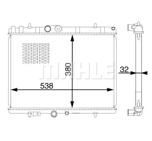 воден радиатор MAHLE CR 1597 000S