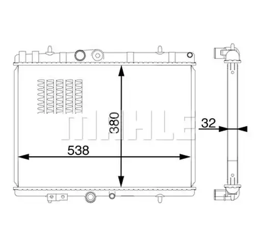 воден радиатор MAHLE CR 1598 000S