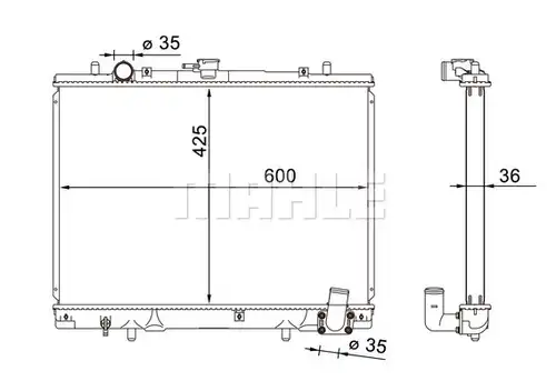 воден радиатор MAHLE CR 1608 000S