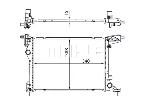 воден радиатор MAHLE CR 1663 000S