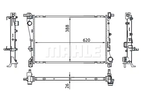 воден радиатор MAHLE CR 1664 000S