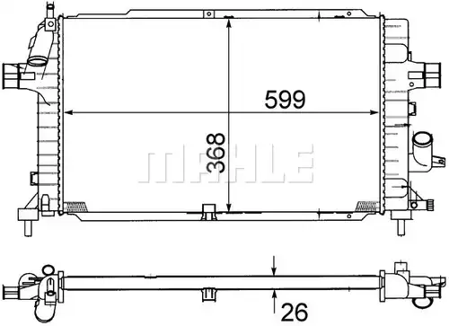 воден радиатор MAHLE CR 1687 000S