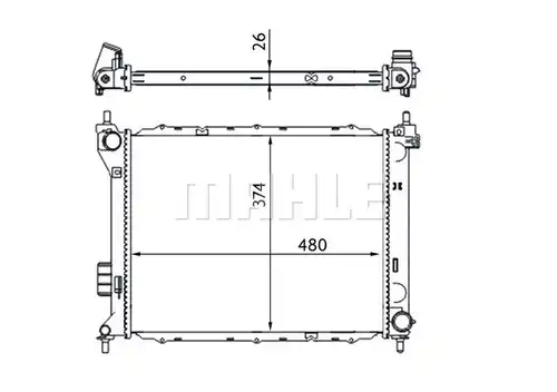 воден радиатор MAHLE CR 1695 000S
