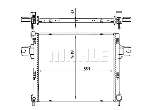 воден радиатор MAHLE CR 1696 000S
