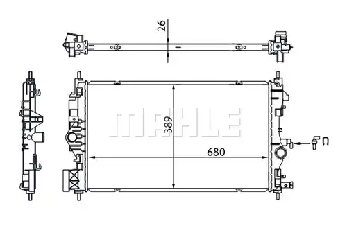 воден радиатор MAHLE CR 1697 000S