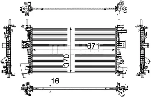 воден радиатор MAHLE CR 1727 000P