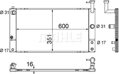 воден радиатор MAHLE CR 1855 000S