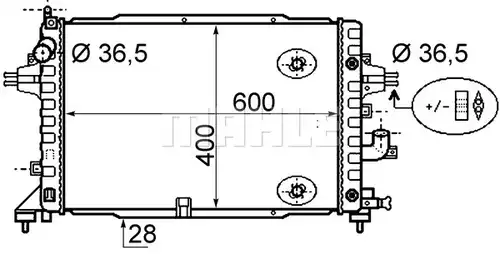 воден радиатор MAHLE CR 1858 000S