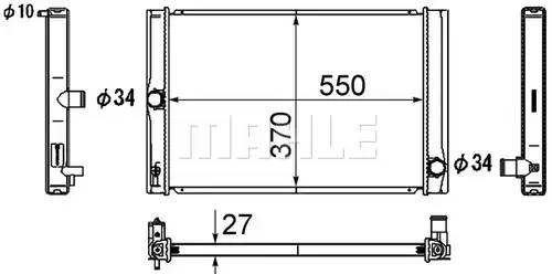 воден радиатор MAHLE CR 1865 000S