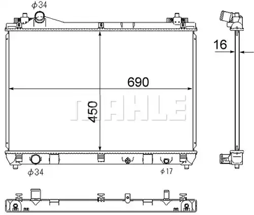 воден радиатор MAHLE CR 1871 000S