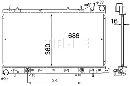 воден радиатор MAHLE CR 1874 000S