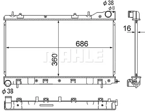 воден радиатор MAHLE CR 1875 000S