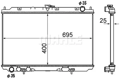 воден радиатор MAHLE CR 1876 000S