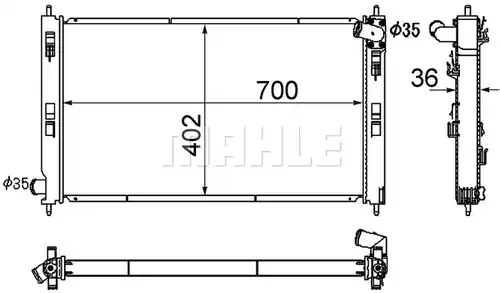 воден радиатор MAHLE CR 1882 000S