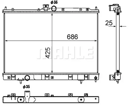 воден радиатор MAHLE CR 1883 000S