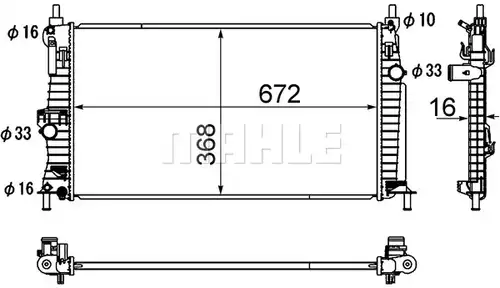 воден радиатор MAHLE CR 1886 000S