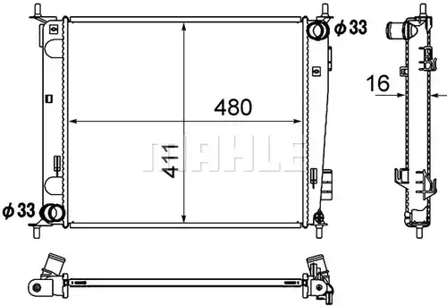 воден радиатор MAHLE CR 1889 000S
