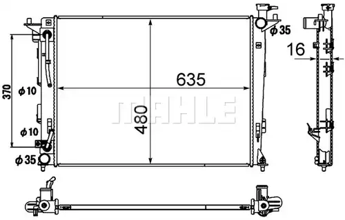 воден радиатор MAHLE CR 1890 000S