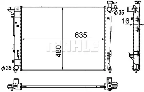 воден радиатор MAHLE CR 1891 000S