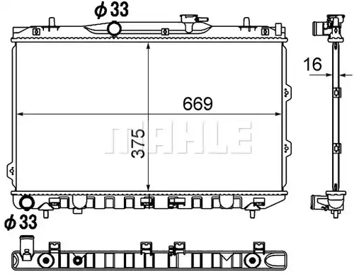 воден радиатор MAHLE CR 1897 000S