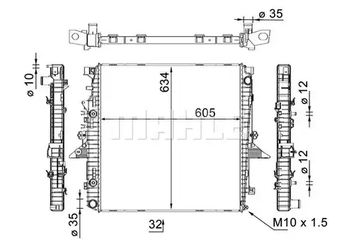 воден радиатор MAHLE CR 1905 000S
