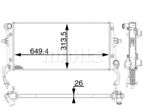 воден радиатор MAHLE CR 1975 000P