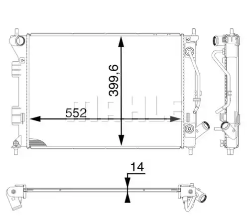 воден радиатор MAHLE CR 1976 000P