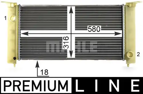 воден радиатор MAHLE CR 1992 000P