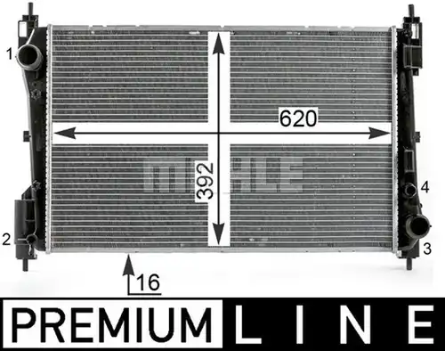 воден радиатор MAHLE CR 1996 000P