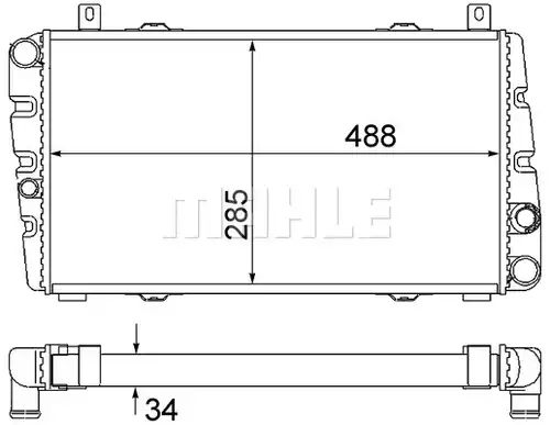 воден радиатор MAHLE CR 2034 000S