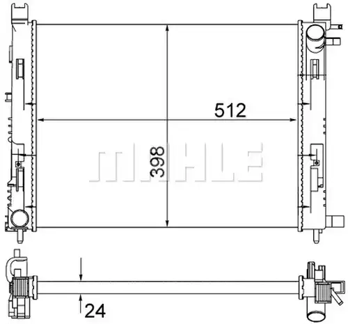 воден радиатор MAHLE CR 2166 001S