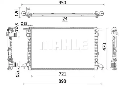 воден радиатор MAHLE CR 2179 000S