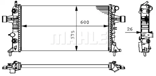 воден радиатор MAHLE CR 228 000S
