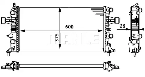 воден радиатор MAHLE CR 237 000S