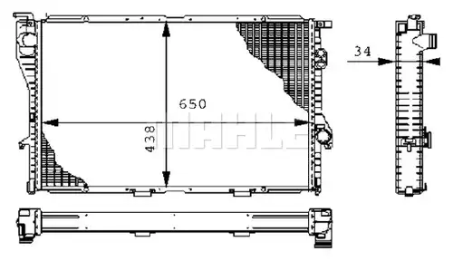 воден радиатор MAHLE CR 242 000S