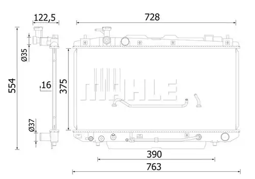 воден радиатор MAHLE CR 2422 000S