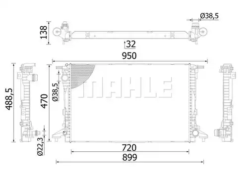 воден радиатор MAHLE CR 2423 000S