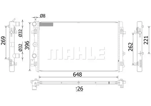 воден радиатор MAHLE CR 2425 000S