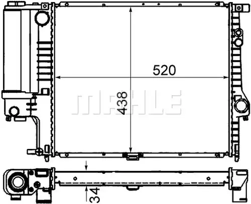 воден радиатор MAHLE CR 244 001S