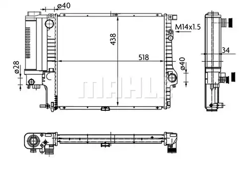 воден радиатор MAHLE CR 251 000S